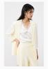 Same style minimalist seven quarter sleeve suit jacket for women in the shopping mall, thin one button commuter suit for summer 2026