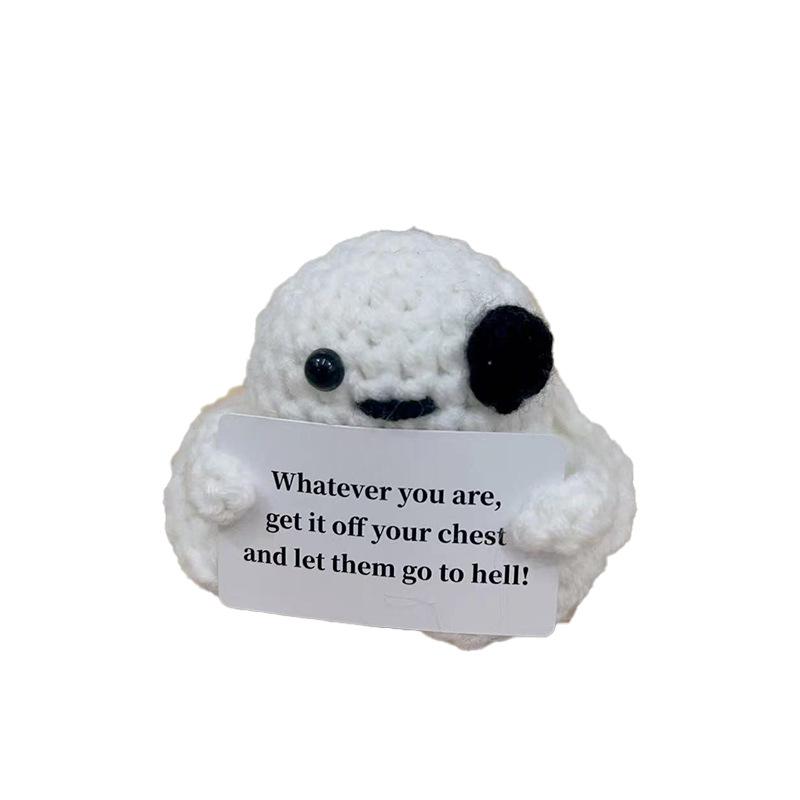 Позитивная Энергия Картофельные Куклы Ручной Работы Обнимашка Карманная Вязаная Кукла Позитивная Открытка Настольное Украшение Подарок Комната Мотивационный Декор