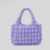 Cloud Pleated Bag Women's Large Capacity Lightweight Lattice Dumpling Bag Korean Bubble Shoulder Bag