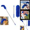 Roof And Gutter Cleaning Tool With Telescopic Pole And Dust Brush For Household Use