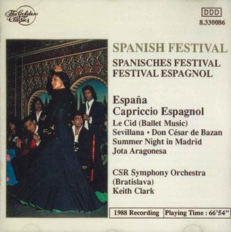 CD CSR SYMPHONY ORCHESTRA КИТ КЛАРК - Испанский фестиваль Spanisches Festiva 833086 GOLDEN CLASSICS Германия Классика Б/У