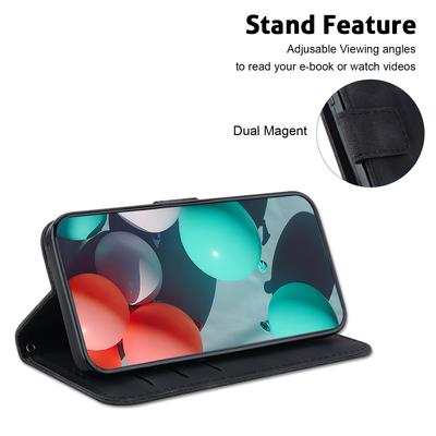 Для Realme 12 5G/12x 5G Чехол-кошелек для телефона с 7-образной печатью, складная подставка, кожаная обложка