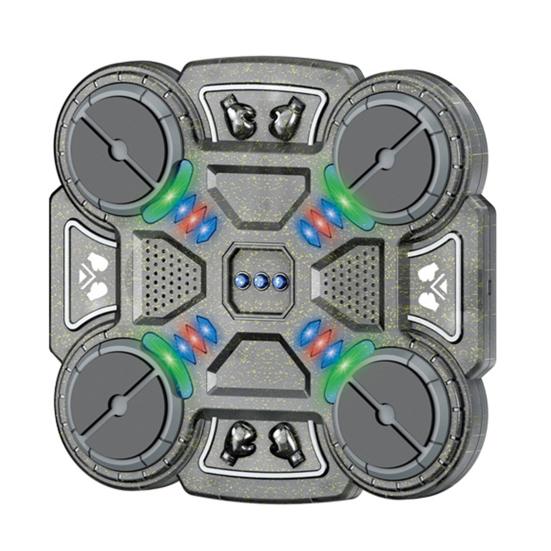Музыкальный боксерский тренажер, совместимый с Bluetooth, музыкальная мишень для ударов, умная реакционная боксерская подушка с 3 скоростными режимами и светодиодной подсветкой, перезаряжаемая фитнес-игрушка для