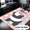 Custom Name Brown Bear Celebration Carpet, Chair Rug,Area Rug for Office Bedroom living rooms bedroom, Doormat decor Christmas fan gifts