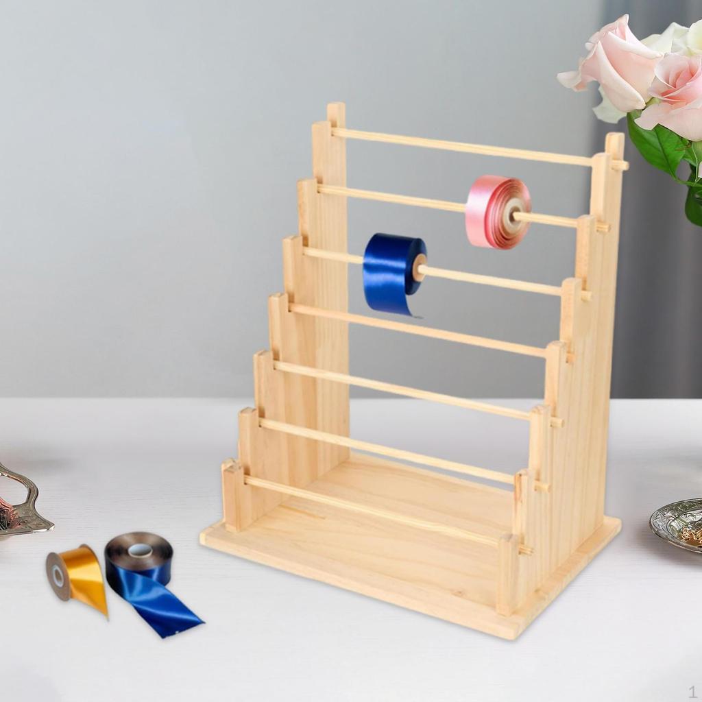 Wooden Ribbon Organizer Bracelet Display Rack Large Capacity Gifts Washi Tape