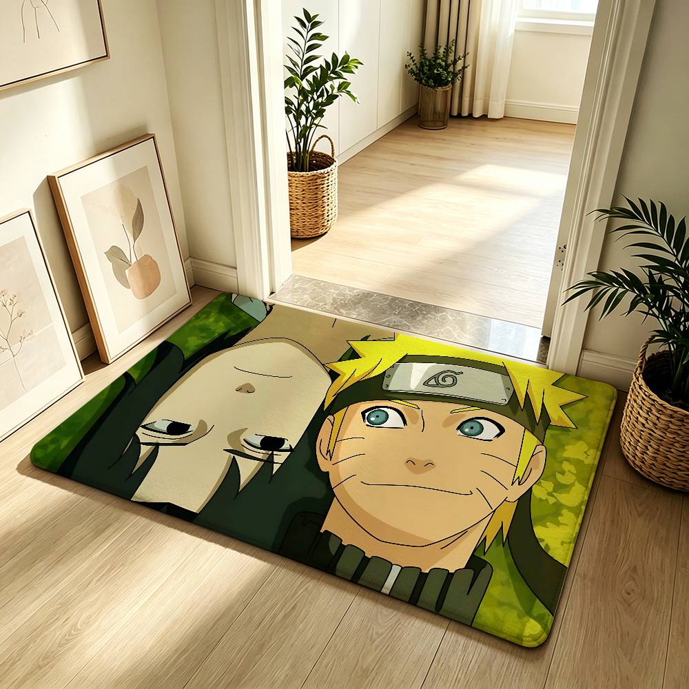 Anime N-narutoS Classic Carpet Bathroom Anti-slip Mat Door Mat Home Decoration Mat Entrance Door Mat Scratch-resistant Door Mat