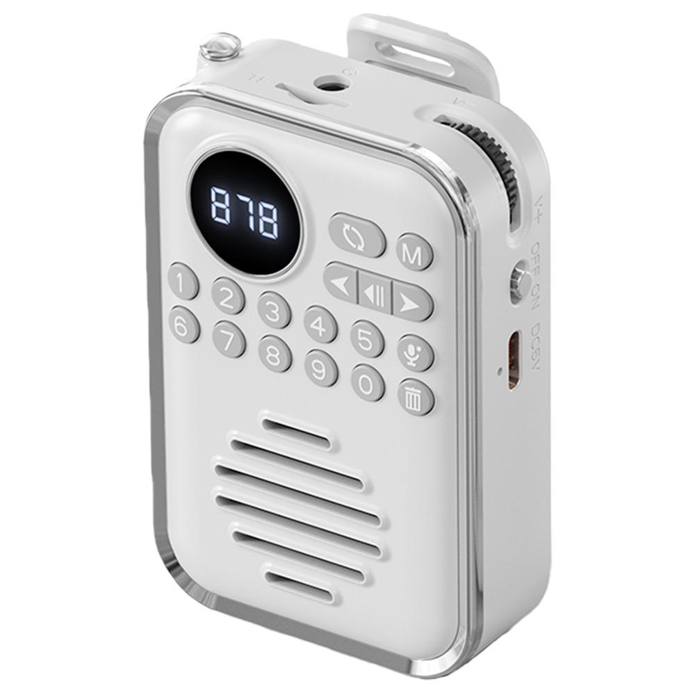 Радиоприемник с Bluetooth-динамиком, 400 мАч, на клипсе, перезаряжаемый, портативное FM-радио, декор для дома