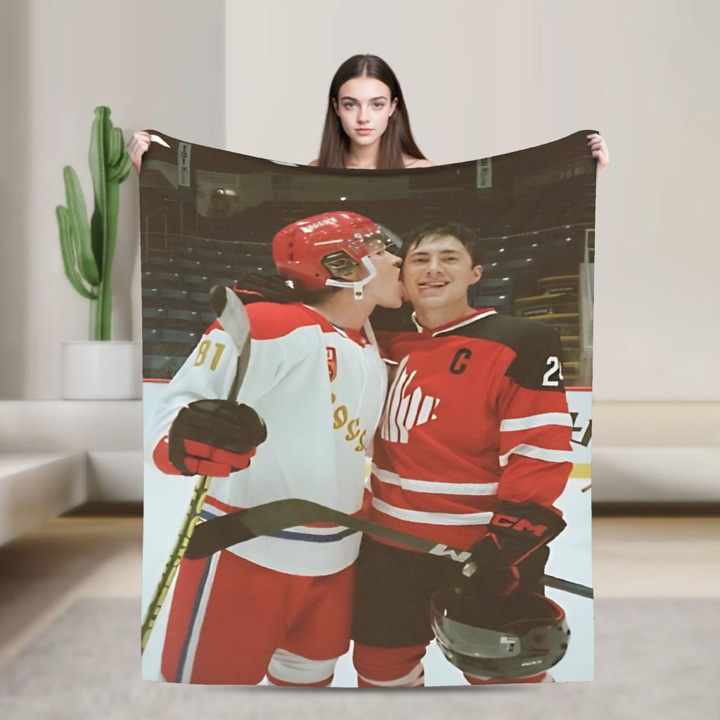 Heated Rivalry My self Portrait common loon Knitted Blanket Coral Fleece Plush Lightweight Thin Throw Blanket for Bed Bed Rug