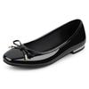 Ballet Flats Shoes Women Classics Casual Loafers Patent Leather Lady Fashion Design Bowknot Shoes for Femme Roll-Up Cake Shoe