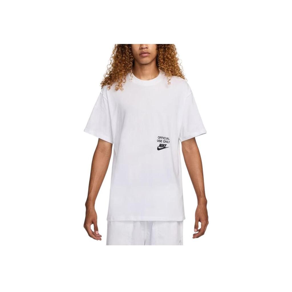 Nike Спортивная одежда As U Nsw Футболка M90 Oc Remix Модная Простая Футболка-пуловер с круглым вырезом Однотонная Футболка с коротким рукавом Мужские топы Белый HJ0775100