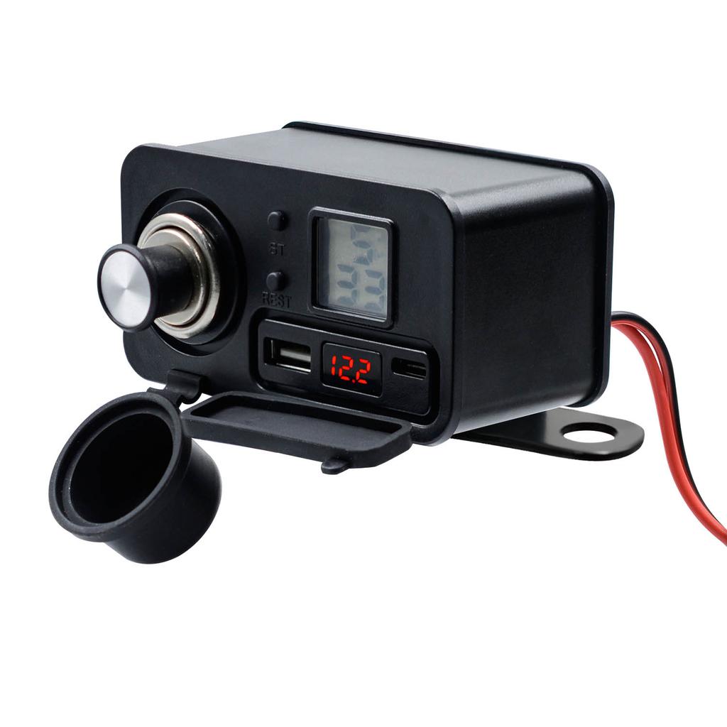 Зарядное устройство для мотоцикла USB, многофункциональное водонепроницаемое зарядное устройство для розетки мотоцикла, зарядное устройство для мобильного телефона, адаптер питания для мобильного телефона, алюминиевый сплав