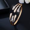 Accessories Fashion Light Luxury Micro-paved Zirconia Women's Shrapnel Open Bracelet