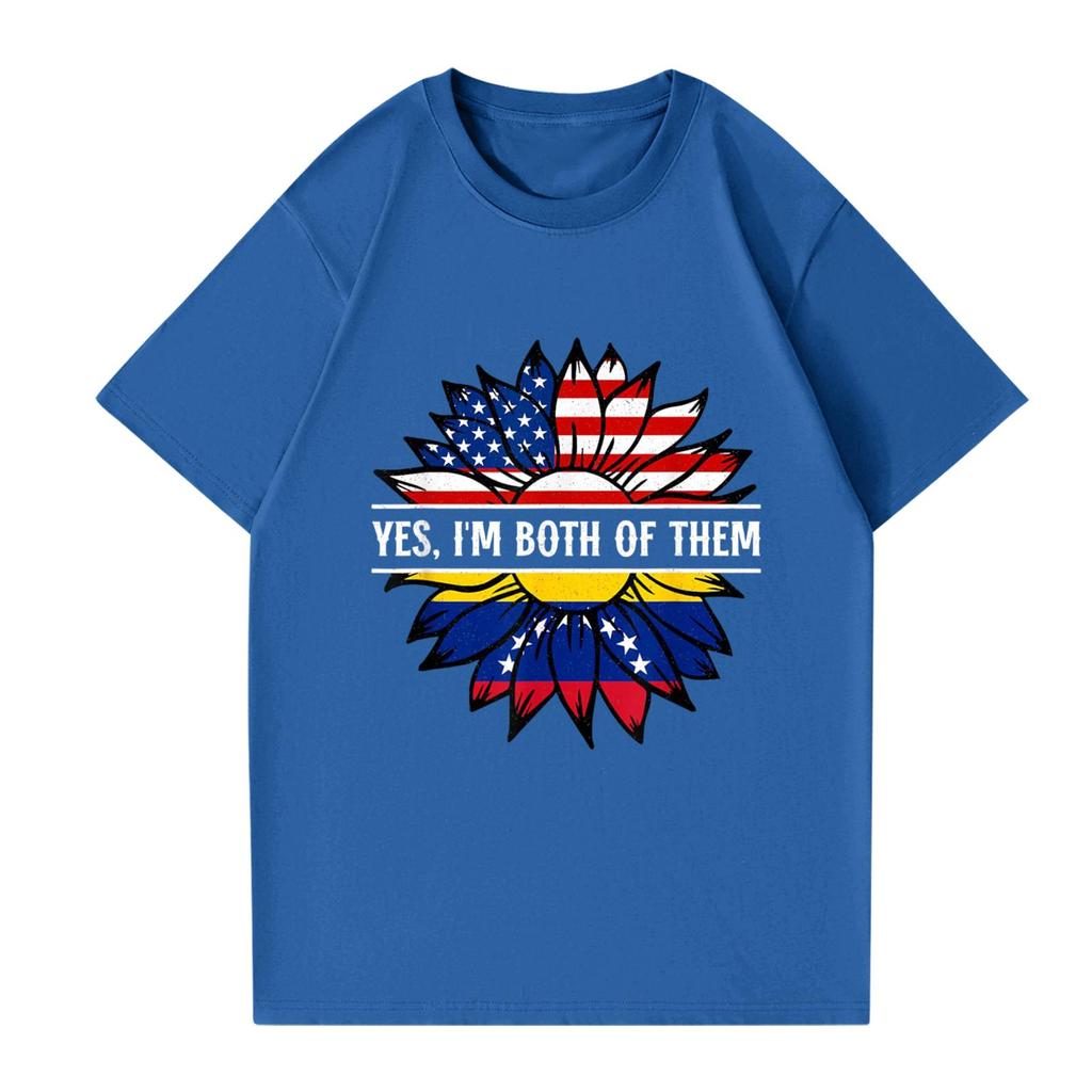 Женская и мужская модная футболка с круглым вырезом, повседневная, с принтом, с коротким рукавом