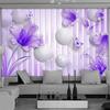 Современные обои Фиолетовый цветок лилии Фреска 3d стерео сфера Модный фон Настенная роспись 3d наклейки