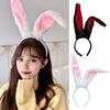 White Bunny Ears Headband Long Plush Rabbit Ear Hair Hoop Halloween Cosplay