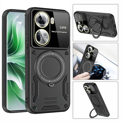 Роскошные магнитные чехлы-подставки для OPPO Rneo 8T 10 Pro 11 11F 12 Reno 13 Pro 13F Бронированные противоударные мягкие бамперы Жесткий противоударный чехол