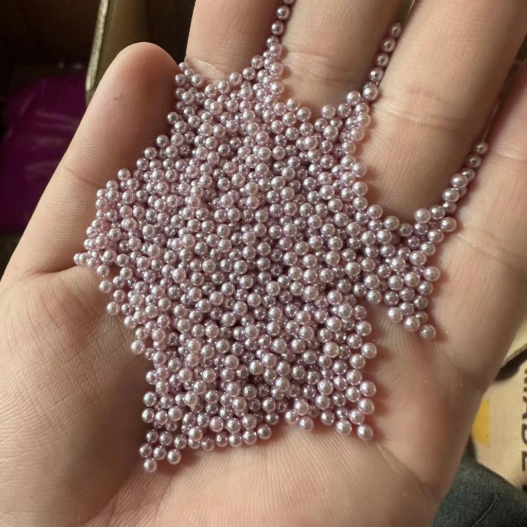 3-12Mm Round Non-Porous Abs Color Imitation Pearl Loose Beads Diy Handmade Jewelry Nail Bead Clothing Matching