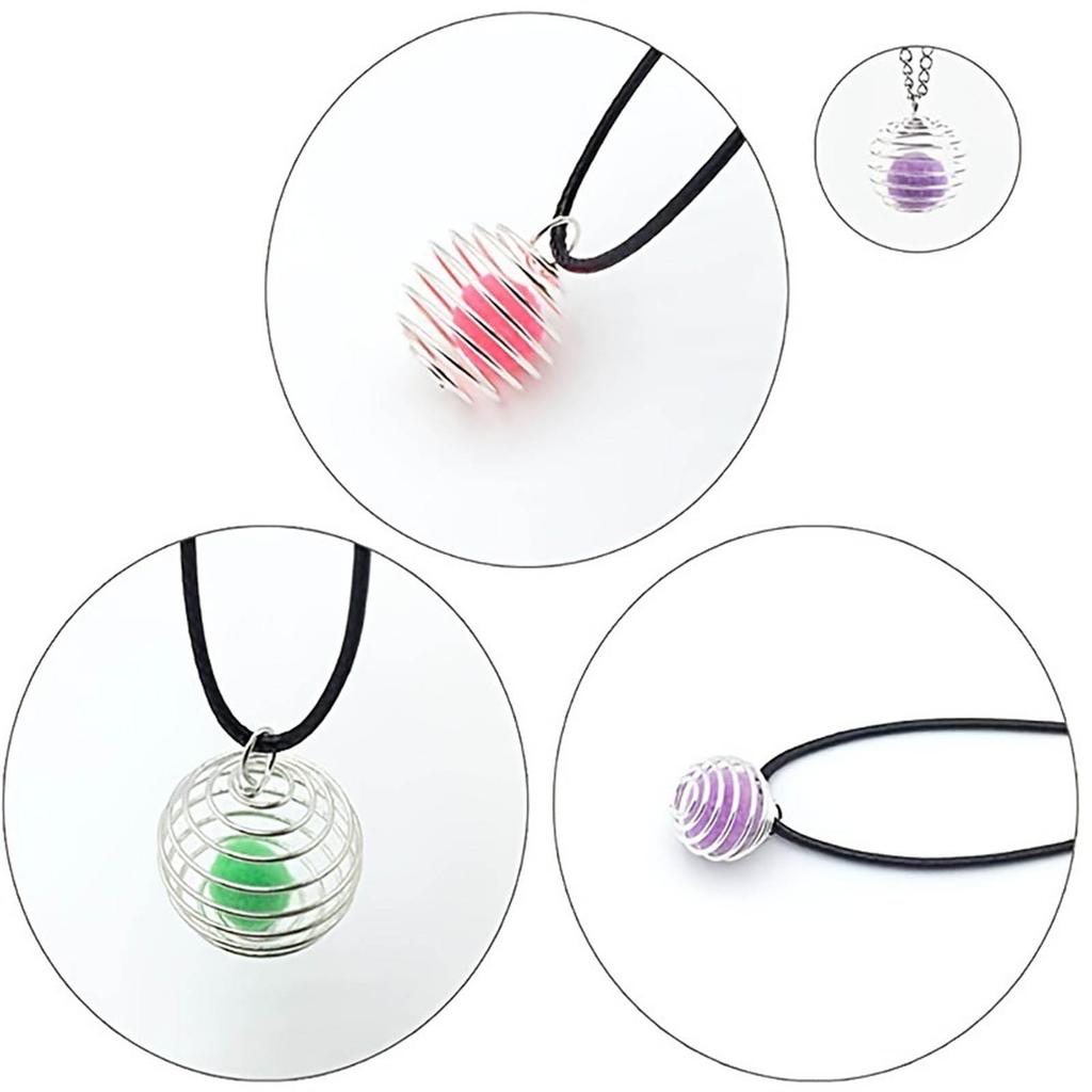 30 Pieces Unique Jewelry Pendant Hollow Ball Spring Pendant Jewelry Charm DIY Necklace Pendants for DIY Necklace Jewelry