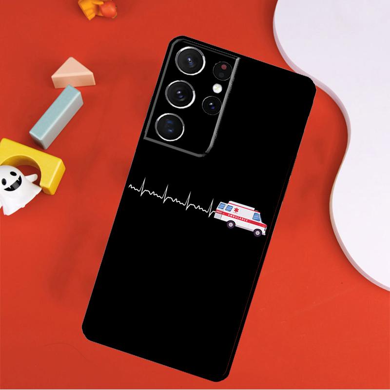 Ambulance Car Phone Case For Samsung Galaxy S24 Ultra S25 Ultra S9 S10 S20 S21 S22 S23 Plus S24 FE Cover