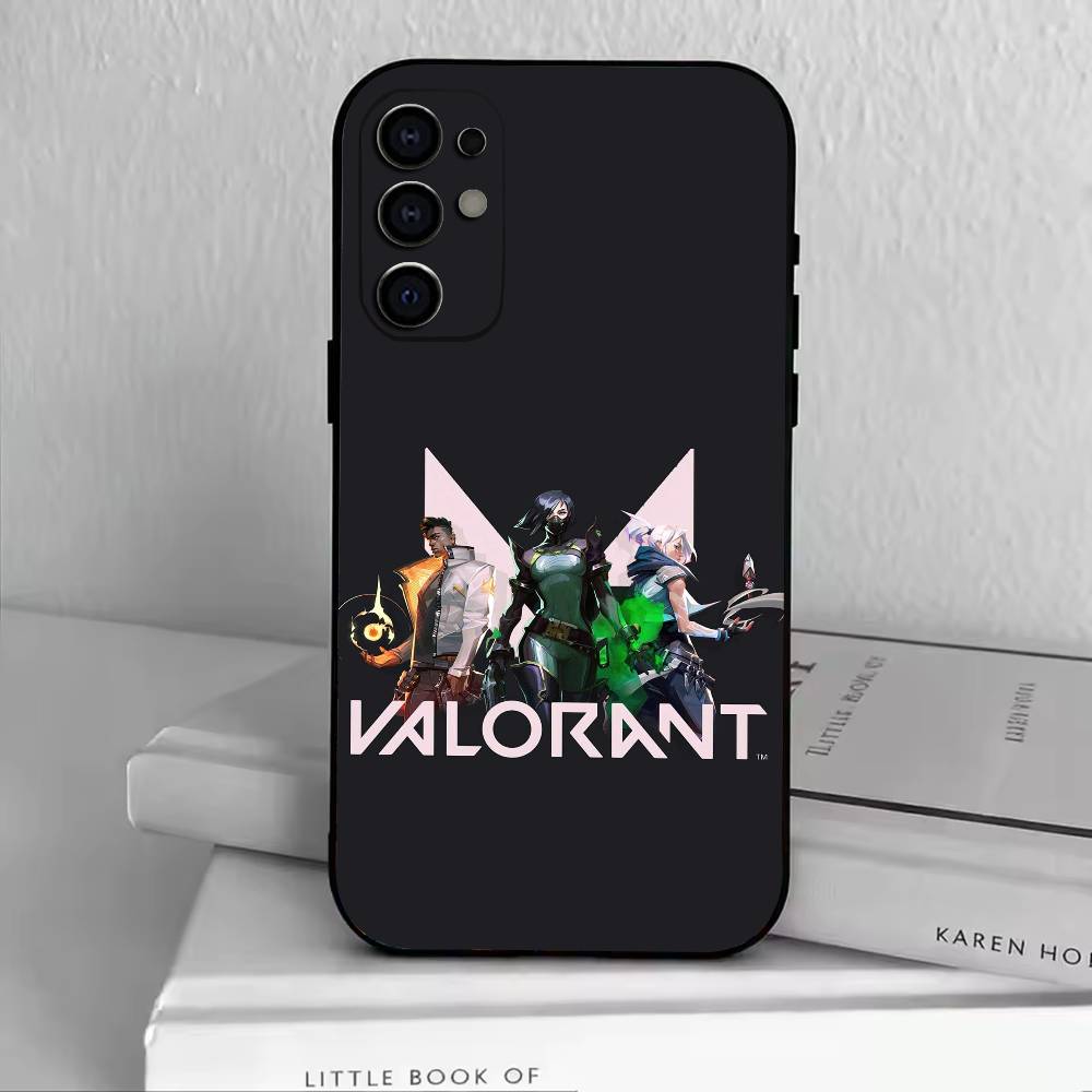 Games V-Valorant Phone Case For Samsung S25,S24,S21,S22,S23,S30,Ultra,S20,Plus,Fe,Soft Silicone Black Cover