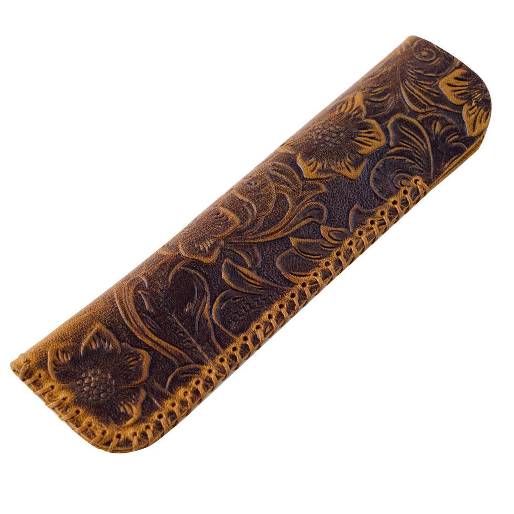 Чехол для карандашей и ножей из натуральной кожи ручной работы в стиле ретро: Персонализированный защитный чехол из коровьей кожи первого слоя, креативный подарок