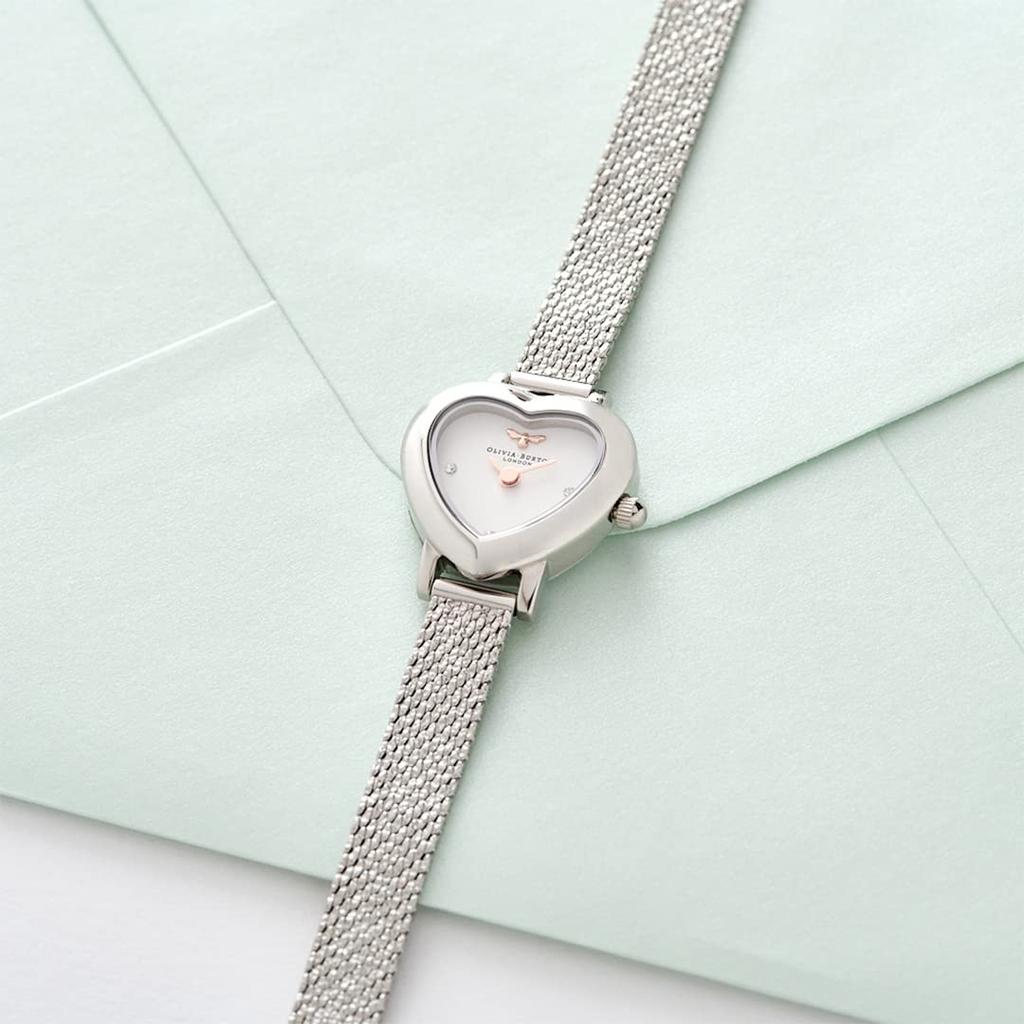 Авторизованный дистрибьютор Olivia Burton Часы OB16MC74 Mean to Be Mini Белый циферблат Серебряная сетка [OLIVIA BURTON] Женские