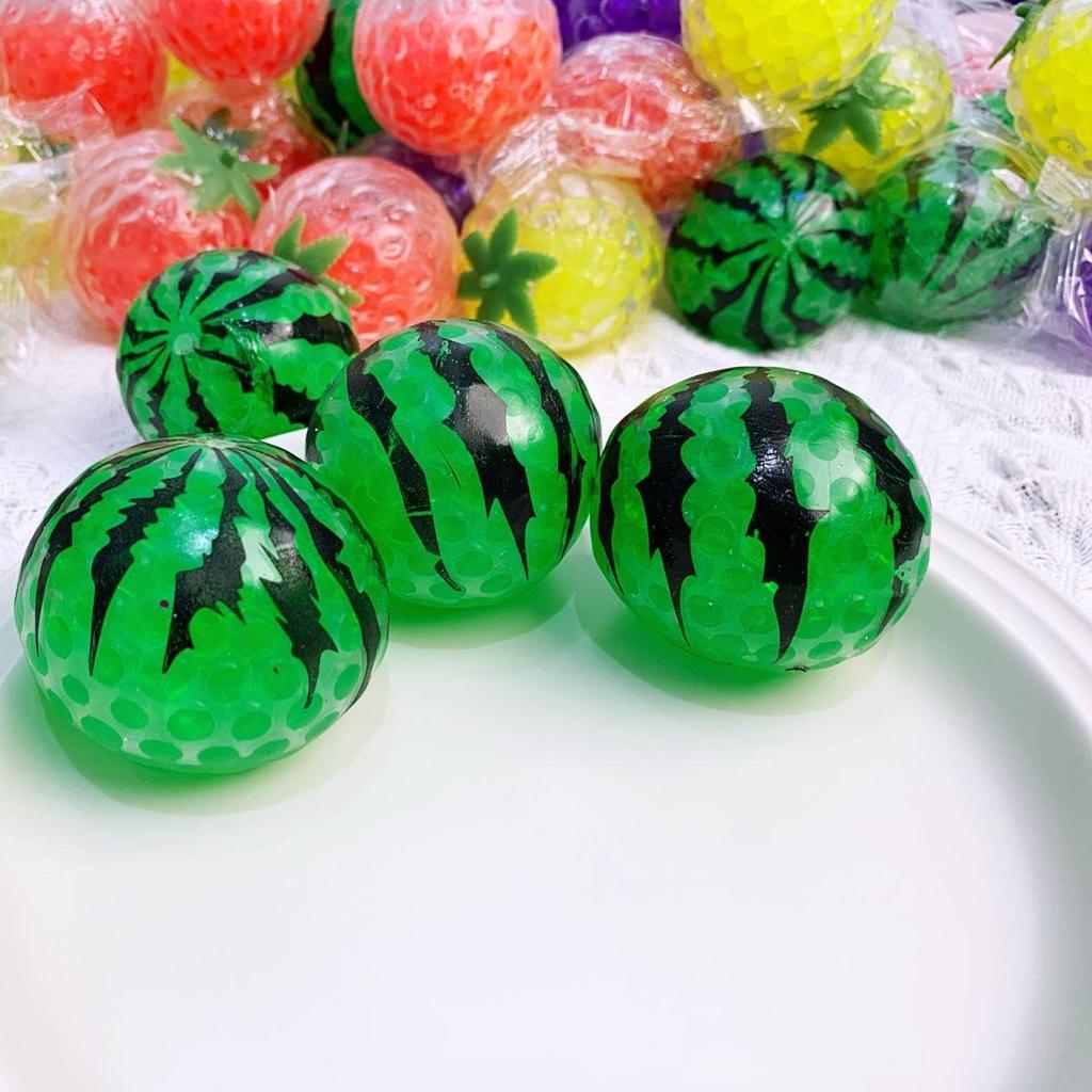 2 шт. Фруктовые сквиш-антистрессовые мячики для детей Клубника Арбуз Сжимаемые игрушки Мячик-тесто Фиджет-игрушки для снятия тревожности