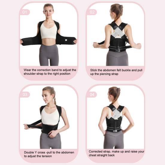 Регулируемый дышащий корректор осанки для мужчин и женщин, поддержка спины для подростков, корсет для спины, анти-горбун, корректирующий ремень