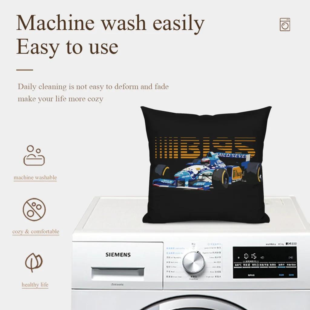 Michael Schumacher Benetton Hug Pillowcase F1 Car Racing Backpack Cojines Livingroom DIY Printed Chair Coussin Covers Decorative