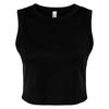 Womens/Ladies Muscle Micro-Rib Cropped Vest Top
