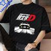Японское аниме Initial D Классический Постер Принт Модная Футболка, Унисекс Повседневная Уличная Одежда, Весенне-летняя Свободная Мужская Футболка