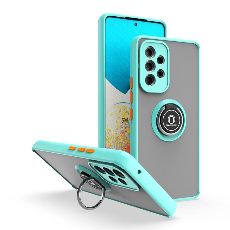 KEYSION Матовый чехол для Samsung A53 A33 A73 5G A23 A13, прозрачная противоударная задняя крышка с кольцом-подставкой для телефона Galaxy A52S A72 A32