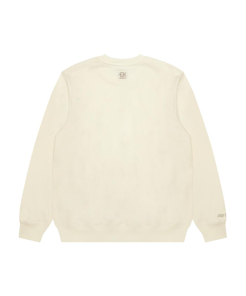 AAPE AAPEnow Round Logo Basic Round Neck Sweatshirt / Aapswmc348Xxpivx