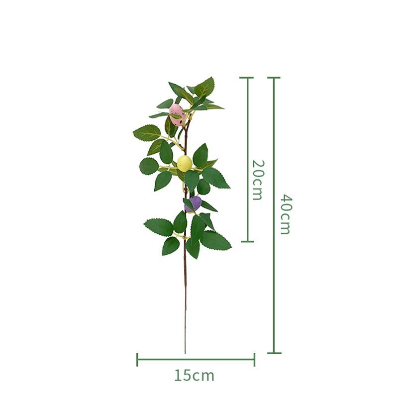 1PC Easter Eggs Branch Tree Foam Painting Easter Decoration for Easter Branch DIY Flower Arrangements Easter Desktop Decoration