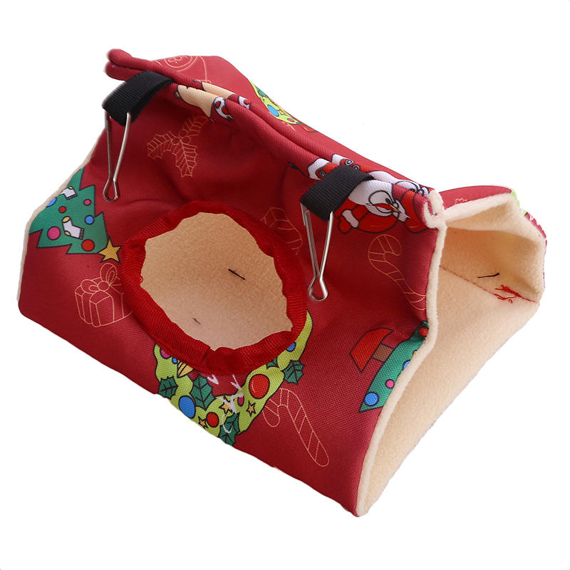 Милый Рождественский Зимний Теплый Дом-Гнездо для Птиц, Подвесной Гамак для Маленьких Питомцев, Укрытие для Птиц, Спальное Место, Пушистый для Попугая, Волнистого Попугайчика, Корелл