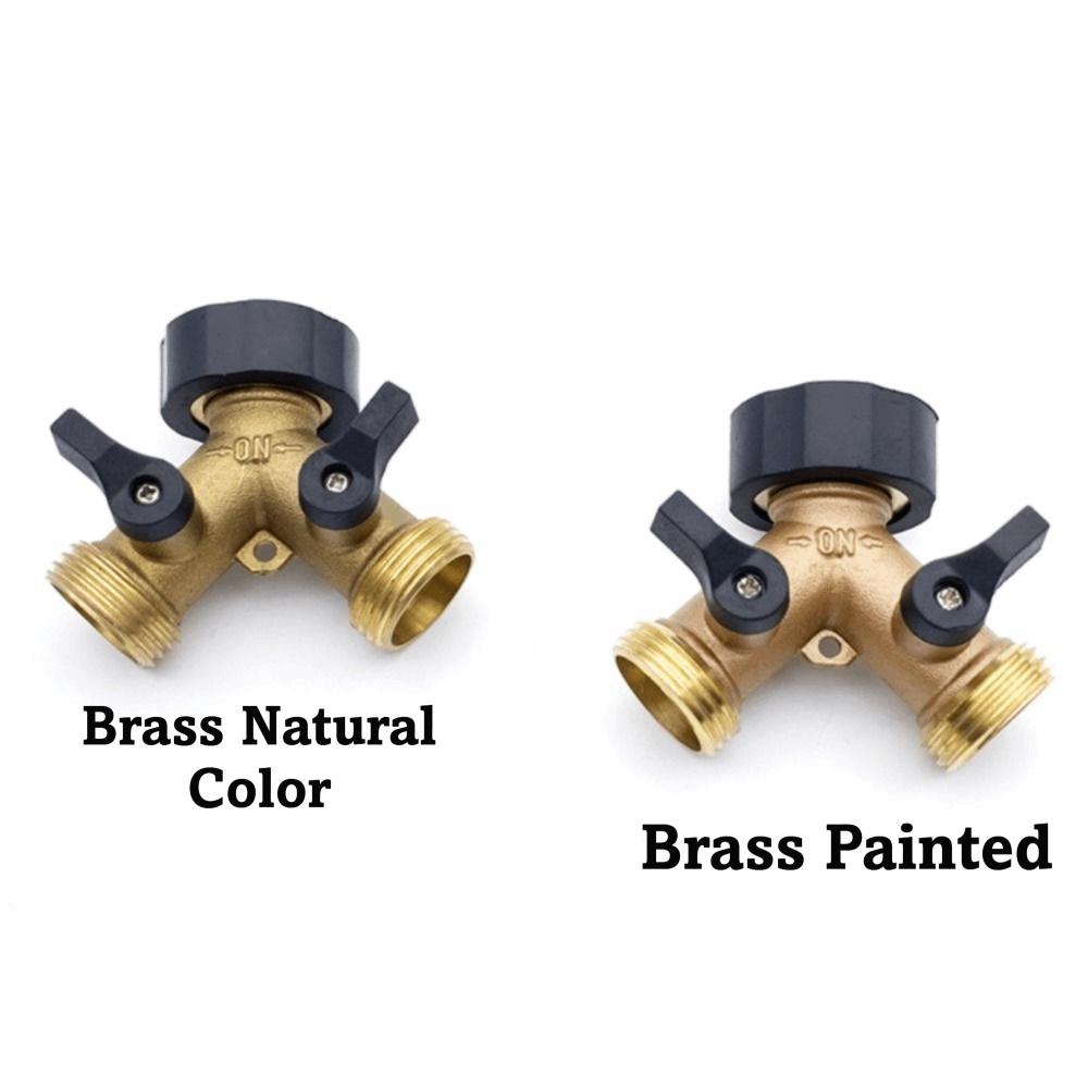 Brass Y Valve Solid Brass Hose Connector Single Turn Garden Hose Splitter Irrigation