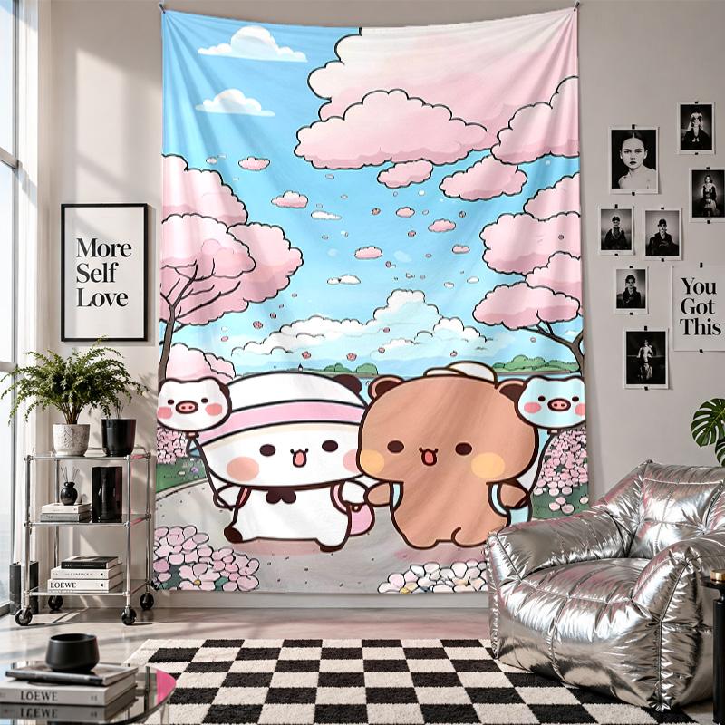 Wall TapestryBubu Brownie Art Hanging Cloth Decorative Background Cover for Room Decoration