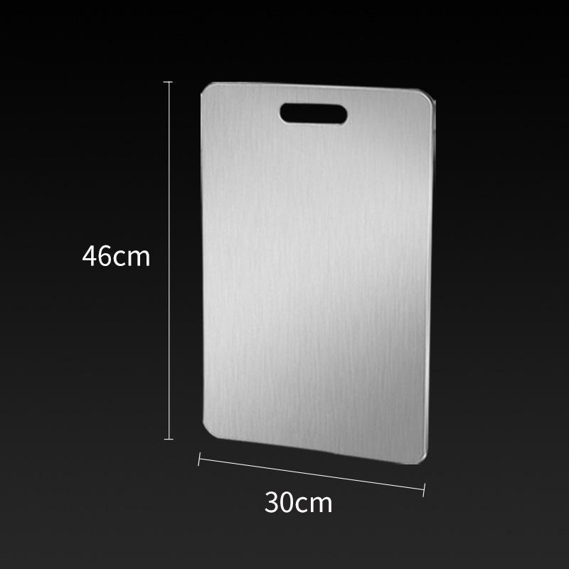 Stainless Steel Double-Sided Square Cutting Board for Kitchen Use - Thick and Multifunctional
