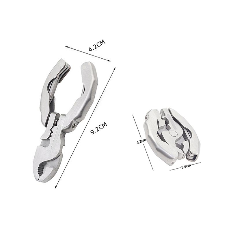 Портативный карманный мини-набор инструментов из нержавеющей стали: складные плоскогубцы, нож, брелок, отвертка. Многофункциональный инструмент для улицы.