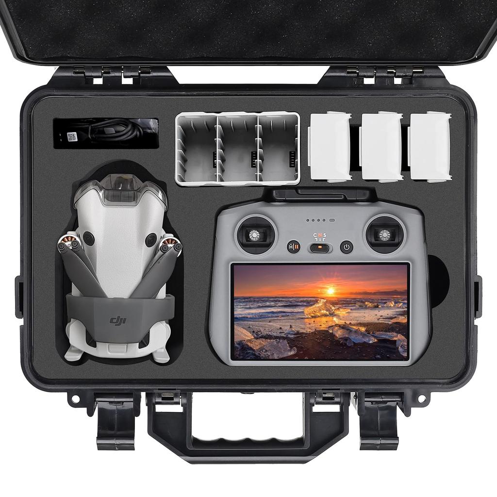 For DJI Mini 4 Pro Case-Professional Portable Carrying Case Hard Shell Travel Case for DJI Mini 4 Pro Fly More Combo&Accessories