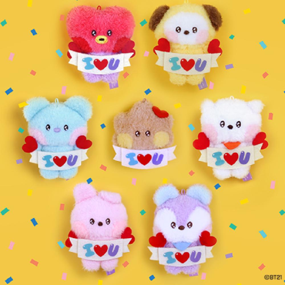 BT21 Брелок для ключей Minini Plush I LOVE YOU ver.