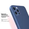 Pisen IPhone 13 Pro Max Case, Flexible Liquid Silicone Protective Cover, Full Protection Shockproof, Ultra-Thin Soft with Straight Edges, Blue Color