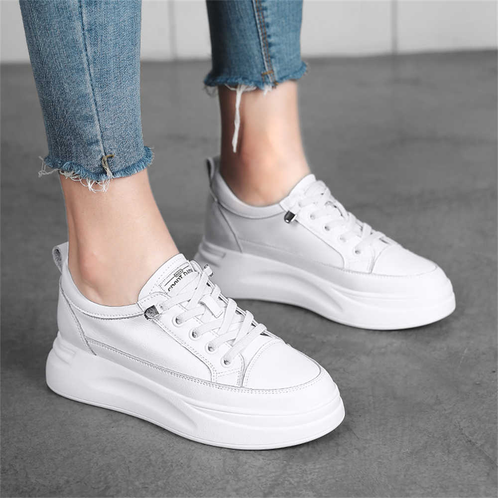 Real Leather Height Increasing Sales Casual Women Shoes Sneakers Unisex Running Shoes Sports Maker Special Offers