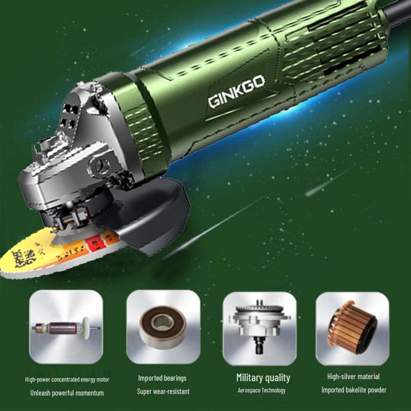 Угловая шлифовальная машина Jinkewoo G1008T 1300 Вт с регулируемой скоростью, штепсель CN (адаптер в комплекте)