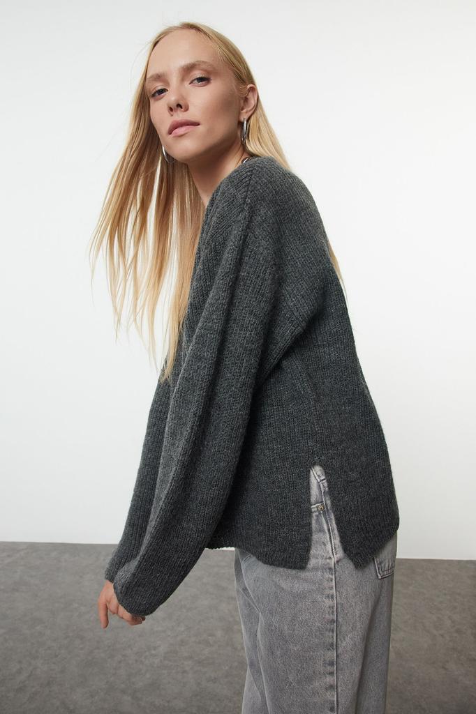 Женский элегантный кардиган из норки, более экологичный базовый трикотажный кардиган с мягкой текстурой