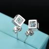Korean Fashion Zircon Geometric Square Rubik's Cube Earrings for Women