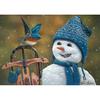 Алмазная картина Снеговик и птица Алмазная вышивка Рукоделие Полный круг Вышивка крестом