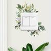 Painted Green Plant Leaf Switch Stickers for Bedroom Living Room Entrance Hall and Home Beautification Wall Stickers
