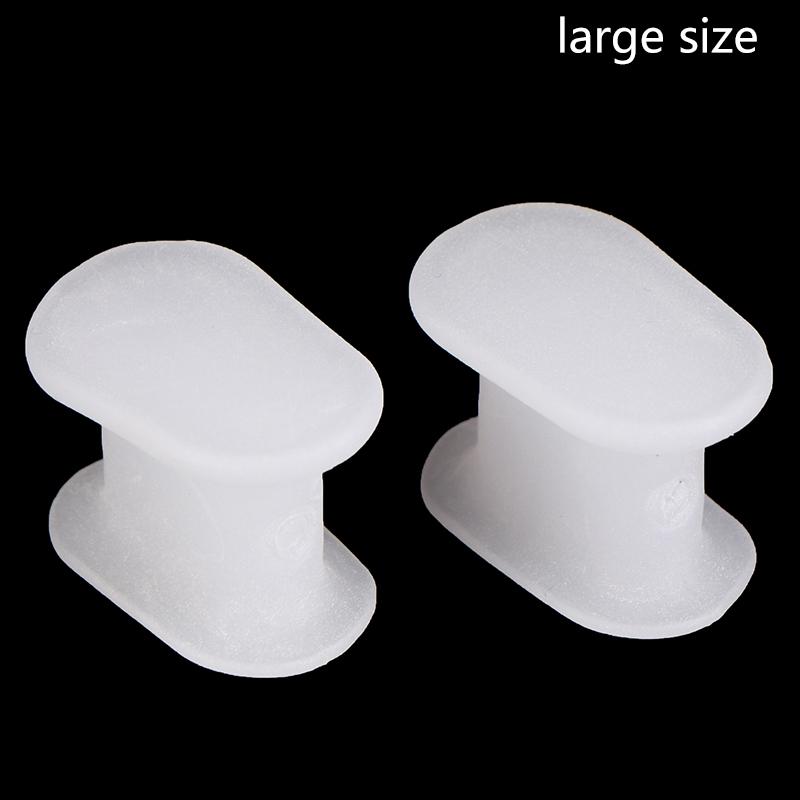 2Pcs I-Shaped Toe Splitter Gel Toe Separator Corrector Straightener Soft Silicone Toe Protector Spacer Foot Care Tool