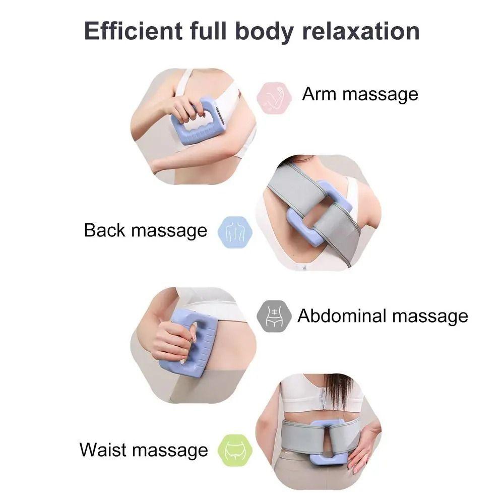 Adjustable Speed Electric Fascia Massage Ring Portable Muscle Handheld Massager Back Waist Leg